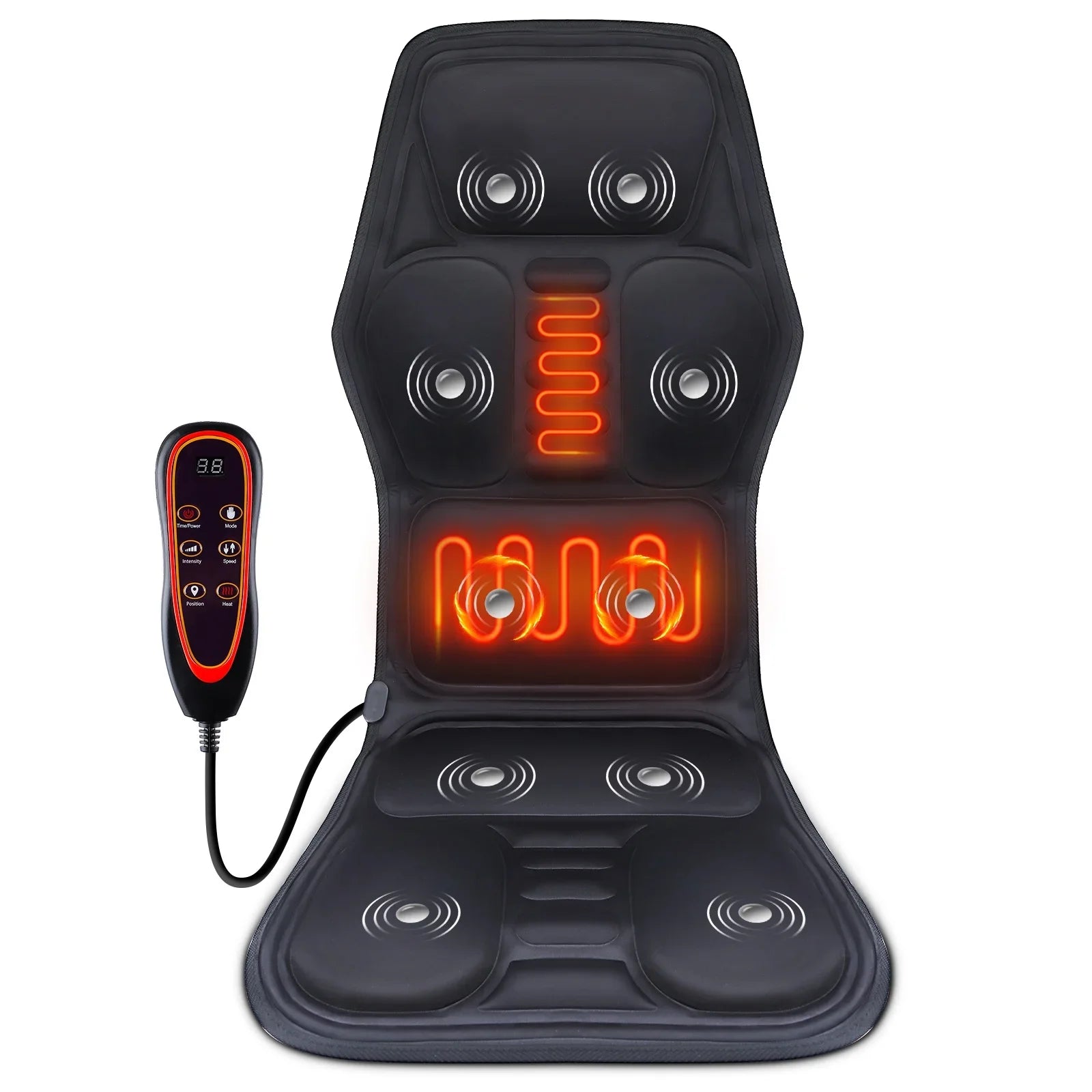 Full-Body Heated Vibration Massage Chair Cushion - 1