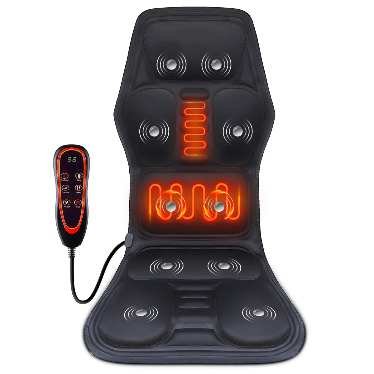 Full-Body Heated Vibration Massage Chair Cushion