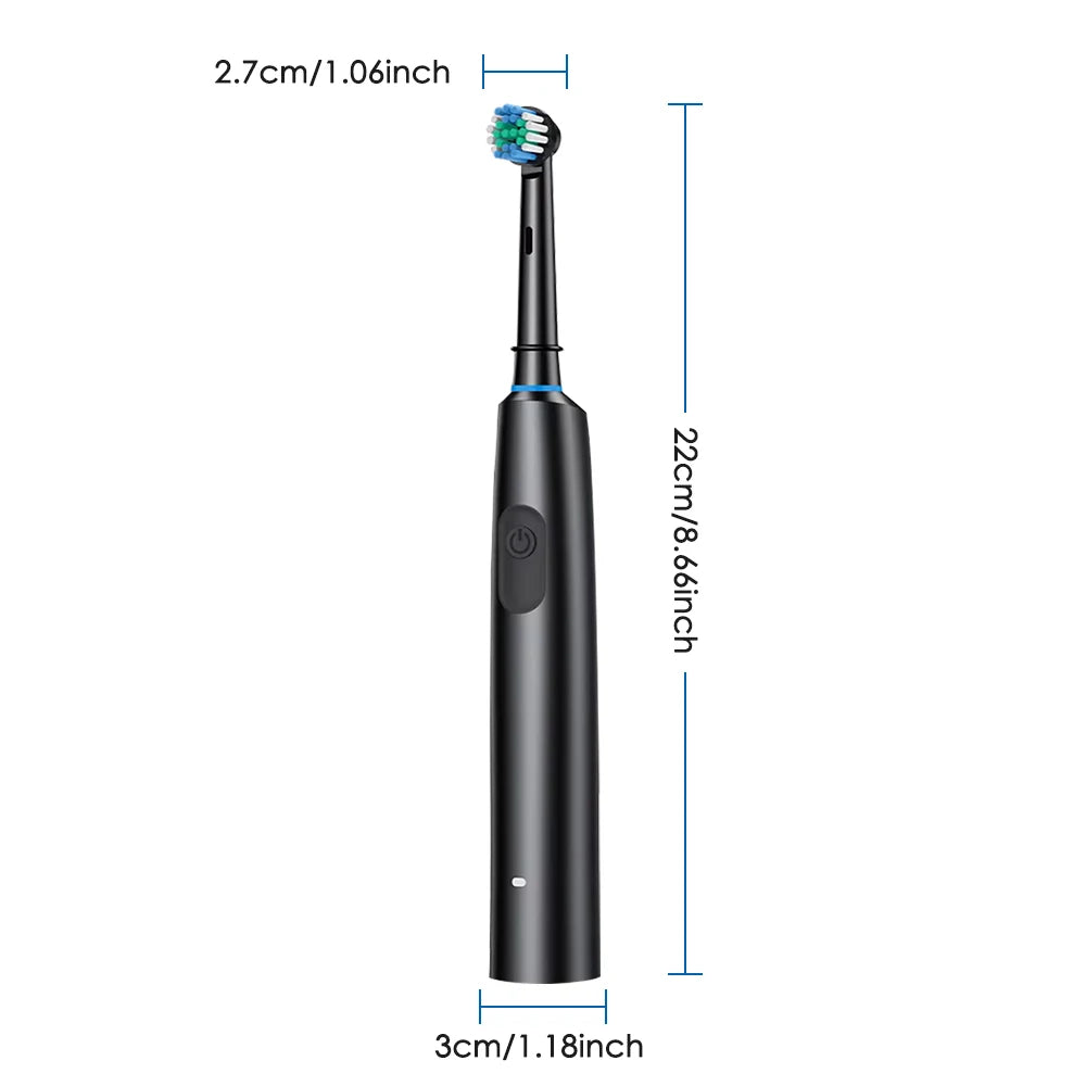 Rechargeable Rotating Electric Toothbrush with 4 Heads - 14