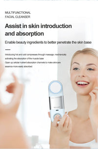 Hot and Cold Facial Cleansing Brush with Heated Massage