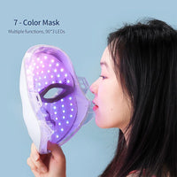 7-Color LED Facial and Neck Photon Light Therapy Mask