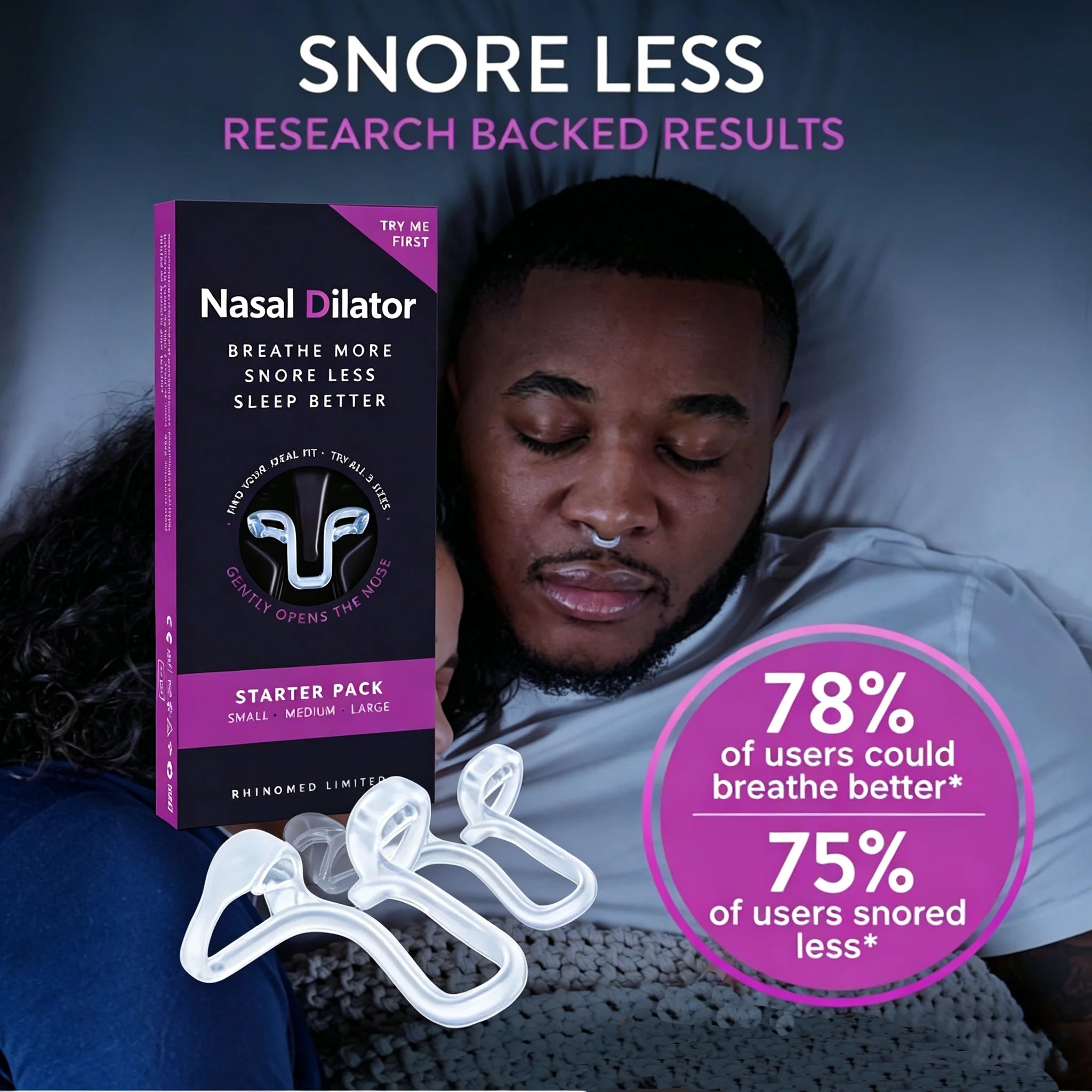 Silicone Anti-Snoring Nasal Dilator for Better Sleep - 1