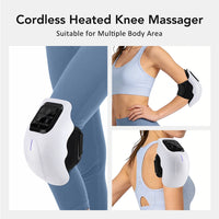Cordless Heated Knee Massager with Vibration and Infrared Therapy