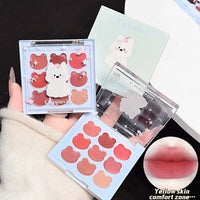 9-Color Matte Lip Mud Makeup Palette