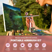 Portable Mini Airbrush Kit for Nail Art and Makeup