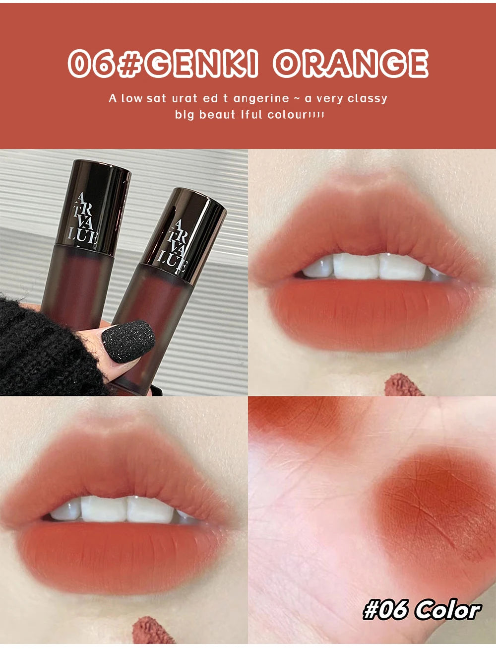 Waterproof Matte Velvet Liquid Lipstick Lip Tint - 15