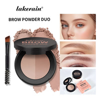 Dual-Tone Eyebrow Powder Duo with Brush