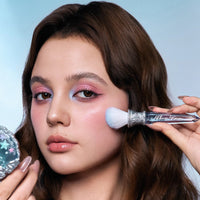Angled Crystal Makeup Brush for Blush and Contour
