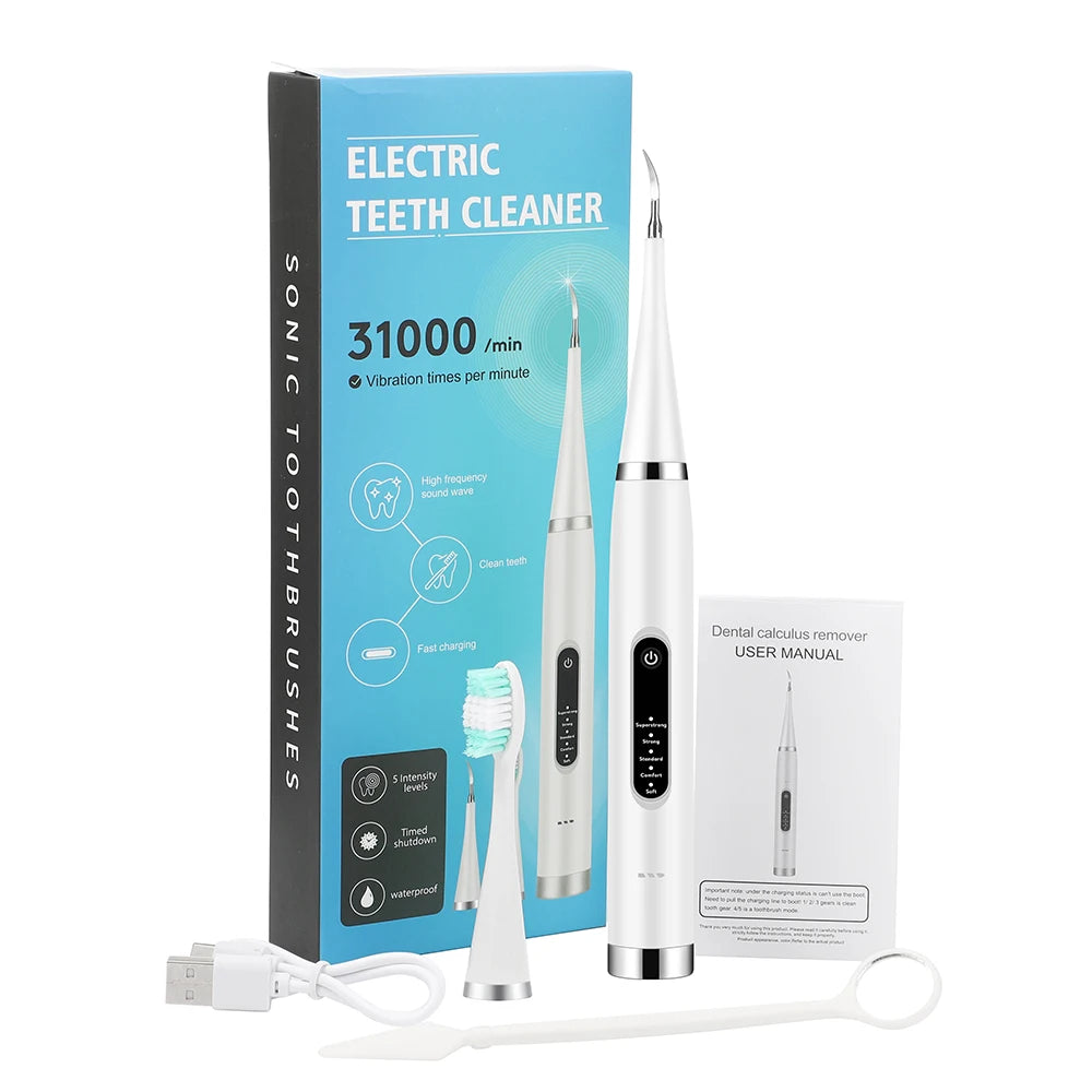 Electric Sonic Dental Calculus Remover & Teeth Whitening Kit - 41