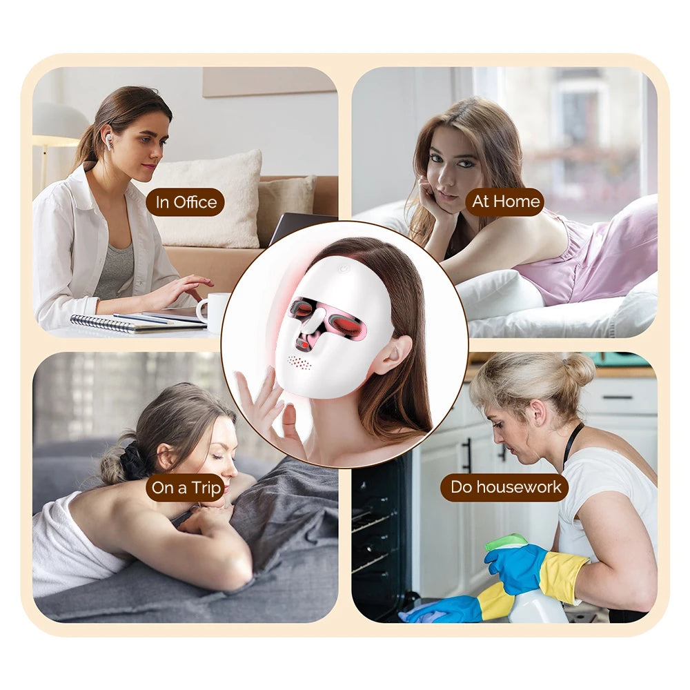 7-Color Photon LED Face and Neck Rejuvenation Mask - 29