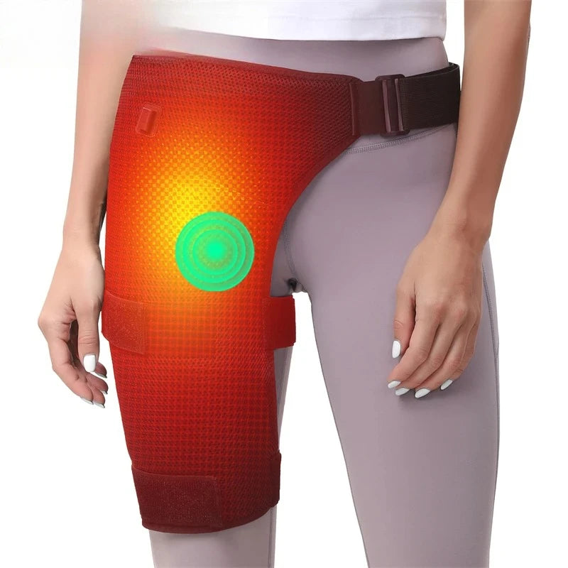 Heated Hip and Thigh Support Brace for Pain Relief - 1