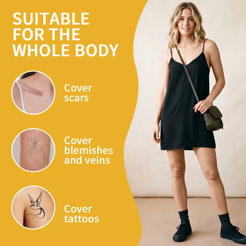 Waterproof Full Coverage Body Concealer for Scars and Tattoos - 4