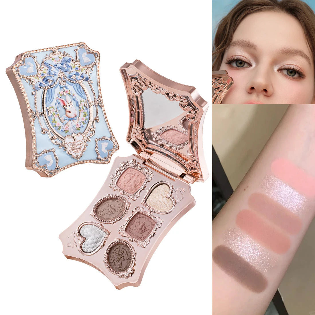 Bunny Garden Eyeshadow and Blush Makeup Palette - 28