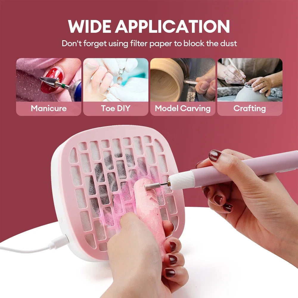 Portable USB Mini Nail Dust Collector Vacuum - 4