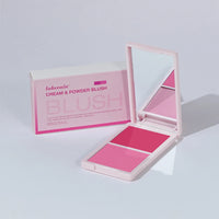 2-in-1 Cream and Powder Long-Lasting Blush Palette