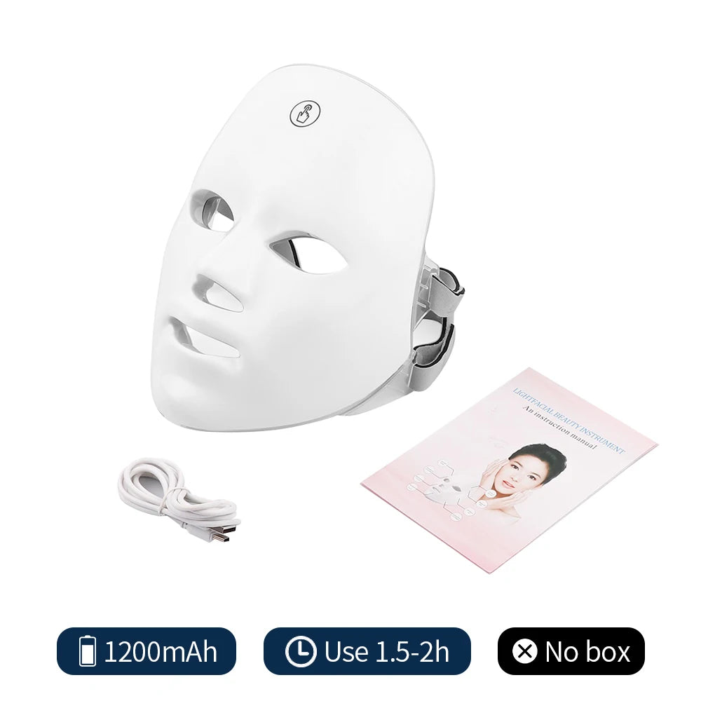 7-Color LED Photon Light Therapy Facial Mask - 33