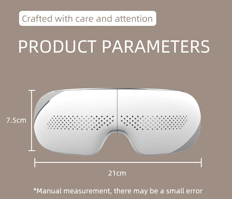 Portable Heated Eye Massager with Bluetooth for Stress Relief - 17