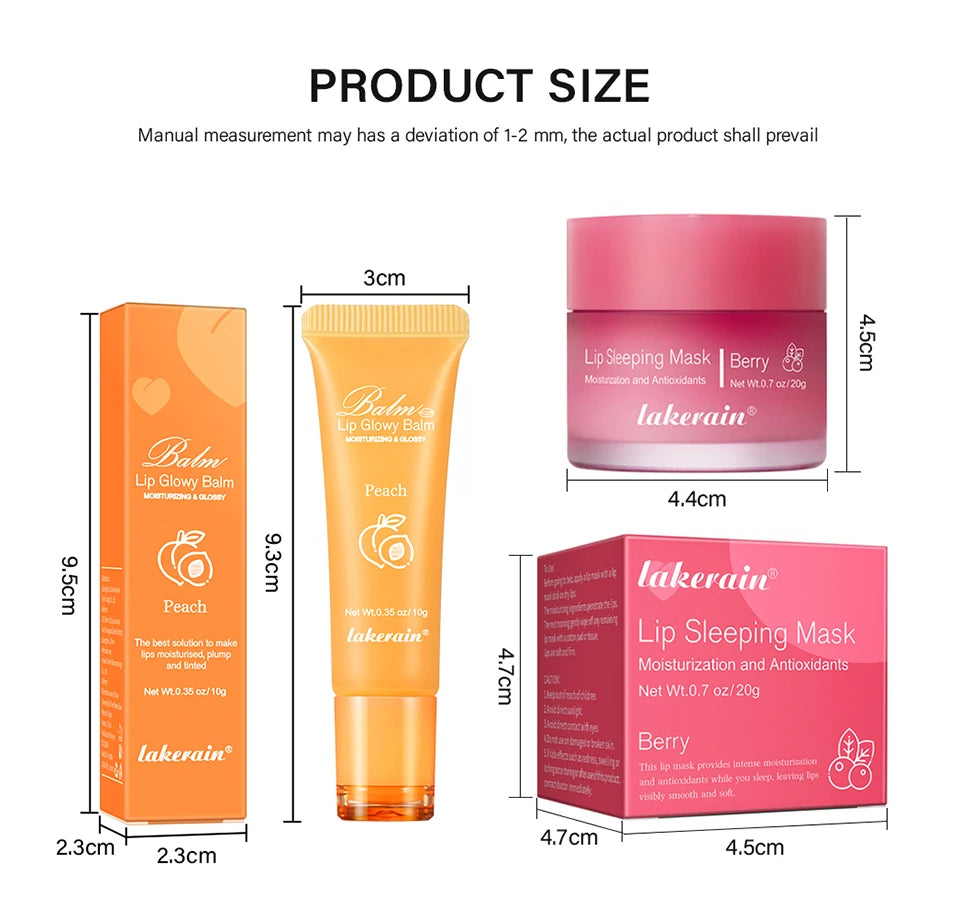 Moisturizing Lip Balm and Sleeping Mask Set for Hydrated Lips - 15