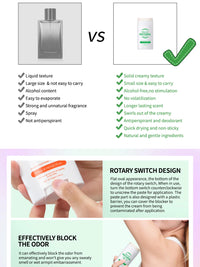 Long-Lasting Natural Solid Deodorant Stick for Fresh Underarms