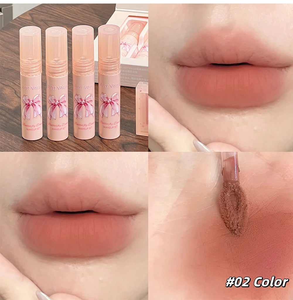6-Piece Velvet Matte Lipstick and Blush Makeup Gift Set - 19