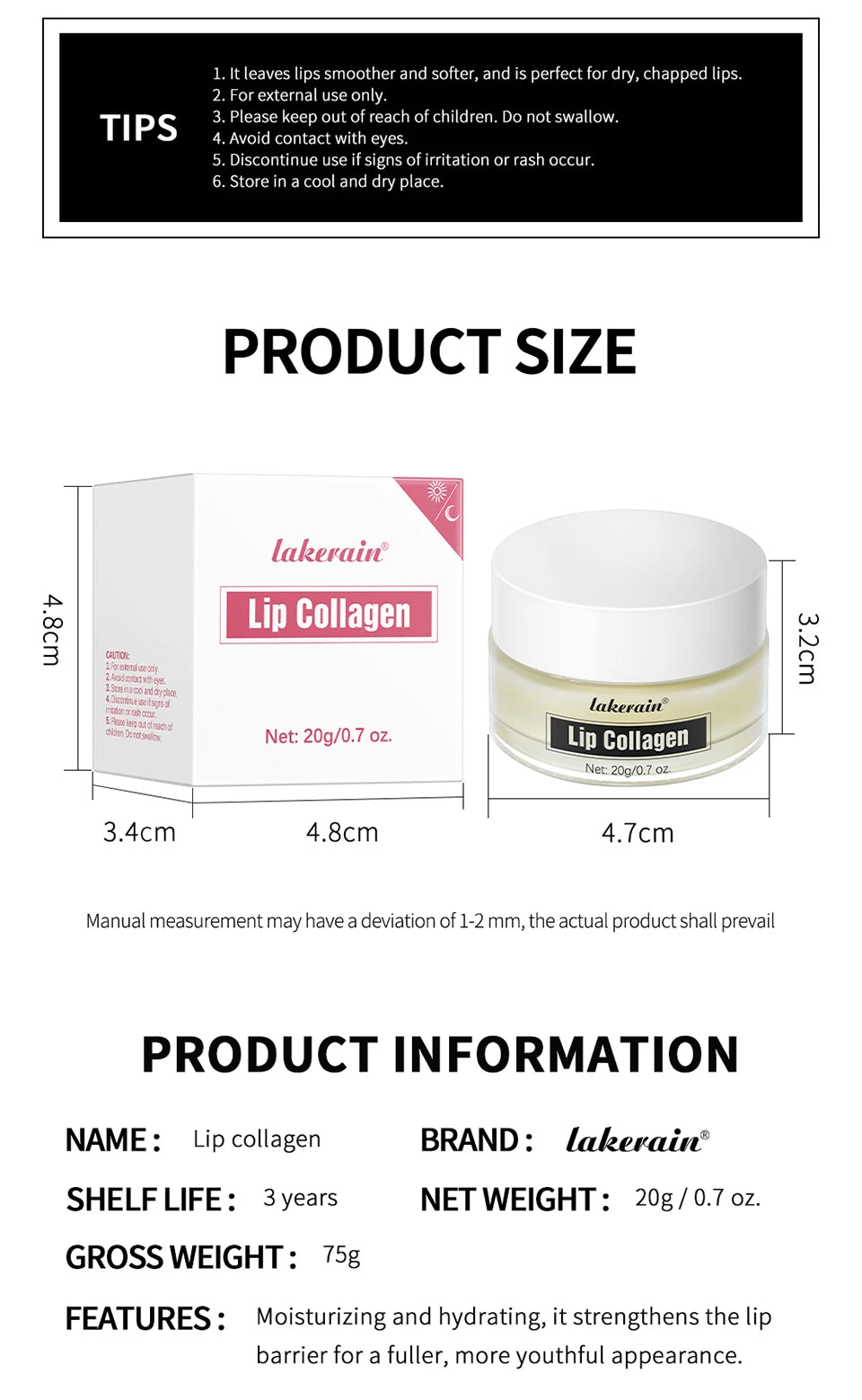 Collagen Lip Sleeping Mask for Dry Chapped Lips - 16