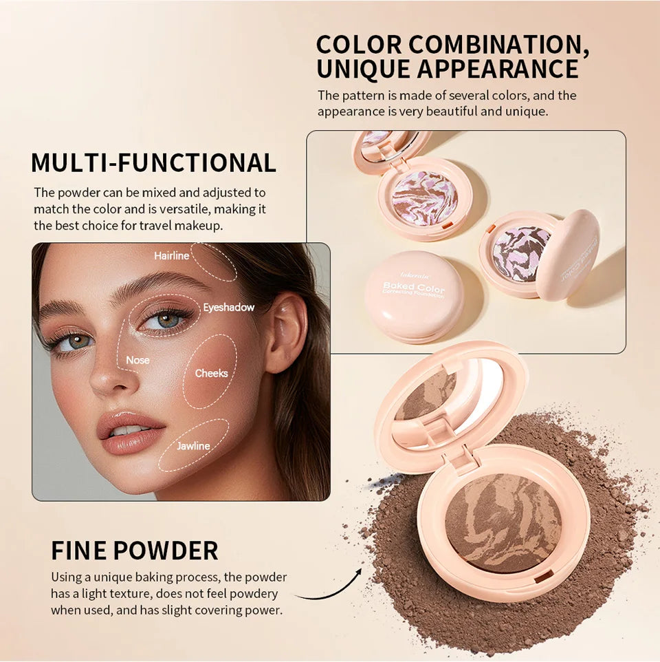 Baked Color Correcting Face Powder Foundation - 8