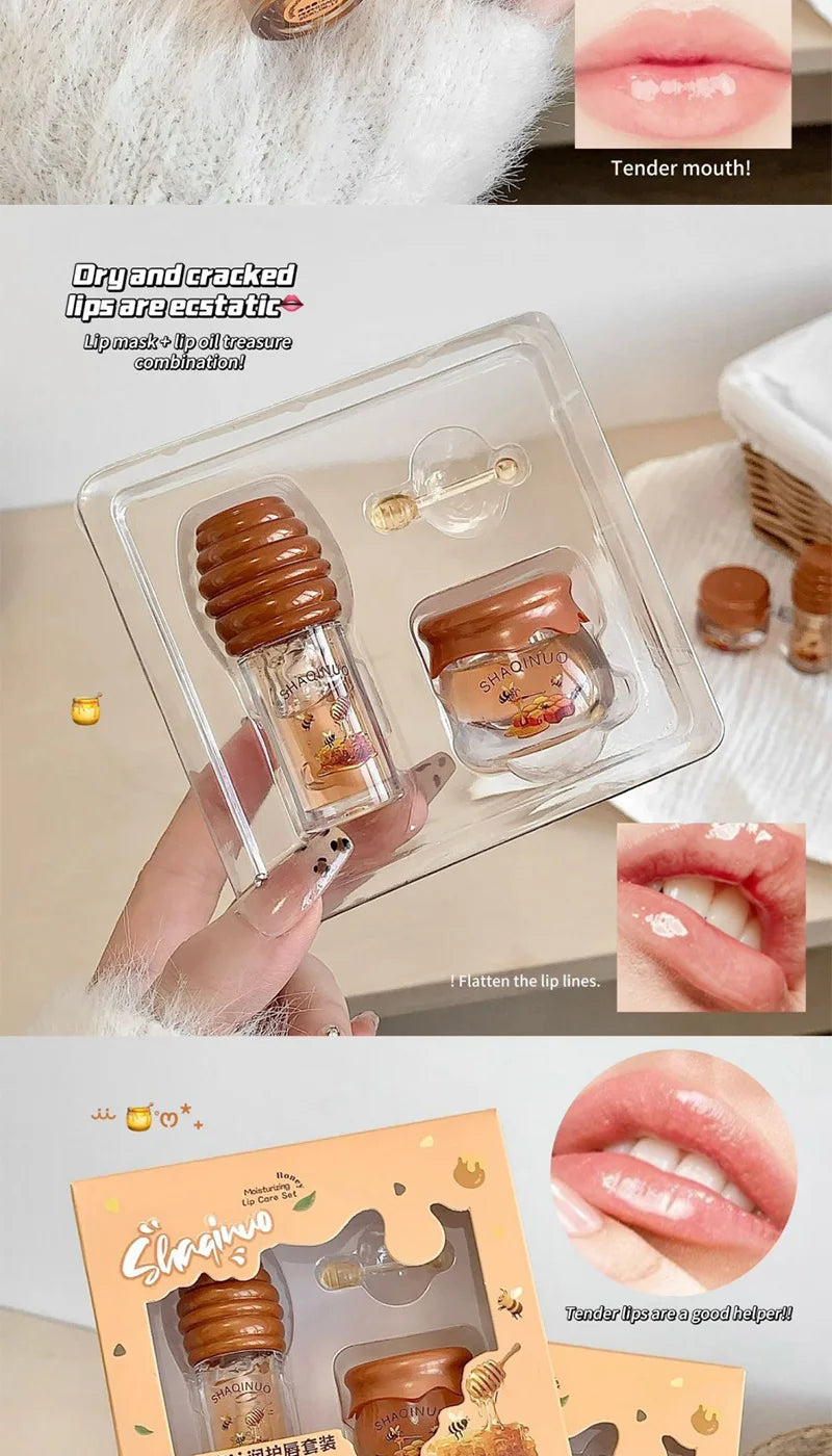 Honey Moisturizing Lip Care Repair Set - 8
