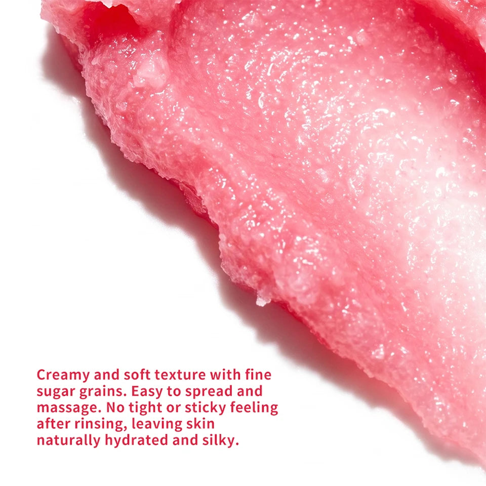 Raspberry Vanilla Sugar Body Scrub for Smooth Glowing Skin - 12