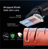 Painless 4-Head Electric Hair Remover for Body