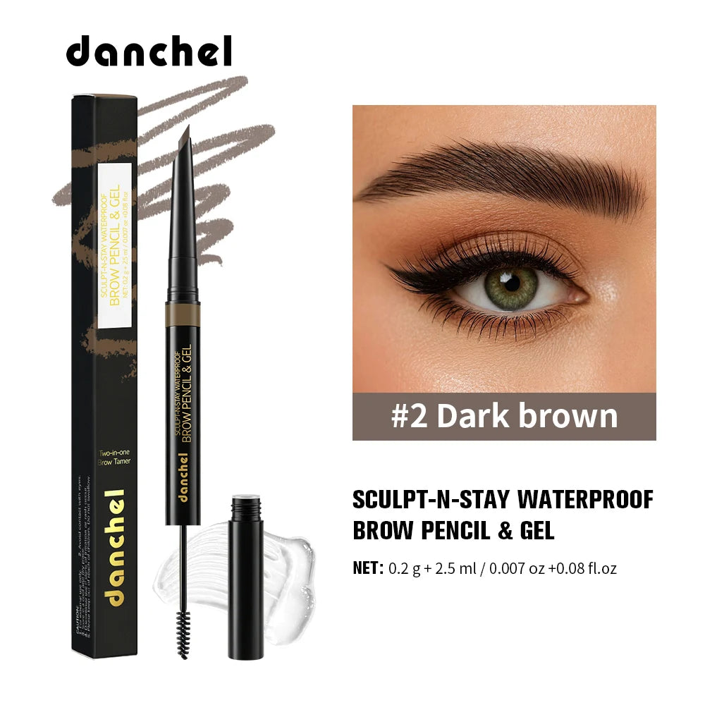 2-in-1 Waterproof Eyebrow Pencil and Sculpting Gel - 19