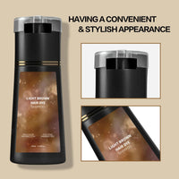 Instant Light Brown Hair Dye Shampoo for Gray Coverage