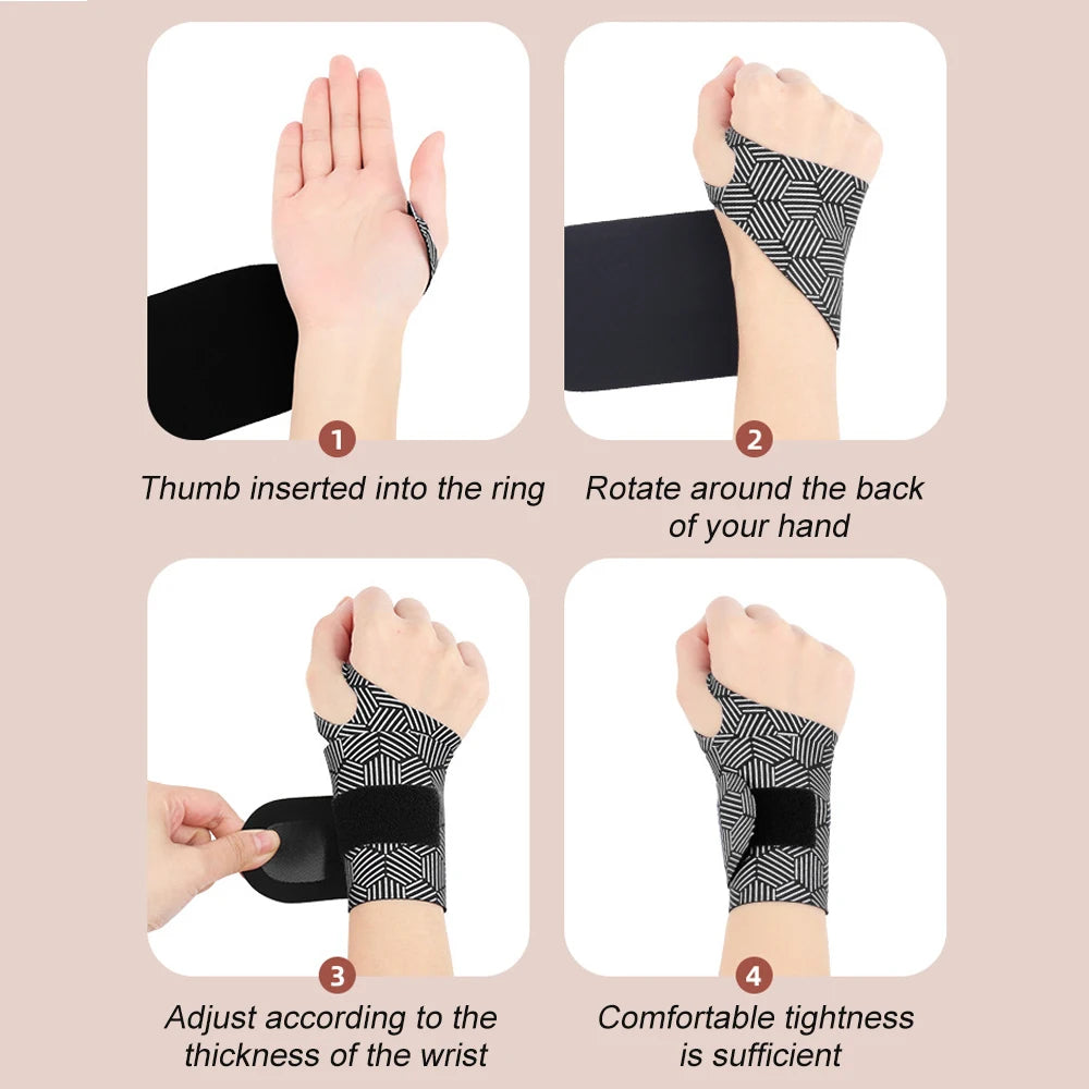 Adjustable Elastic Wrist Support Brace for Pain Relief - 19