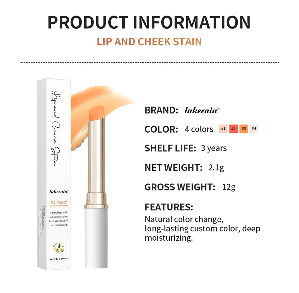 pH-Activated Color-Changing Lip and Cheek Stain - 16