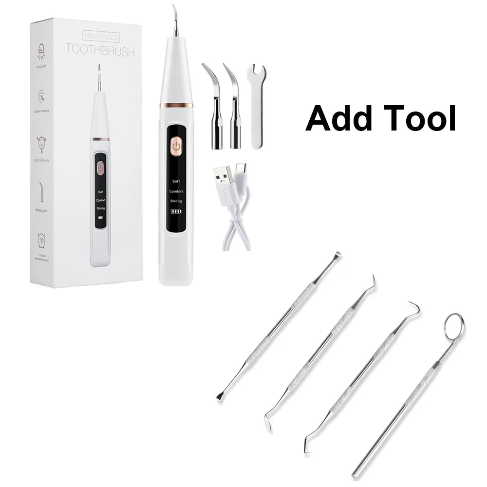 Electric Ultrasonic Teeth Tartar and Plaque Remover - 16