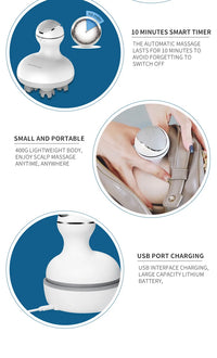 Electric Cordless Scalp Massager for Stress Relief and Hair Growth
