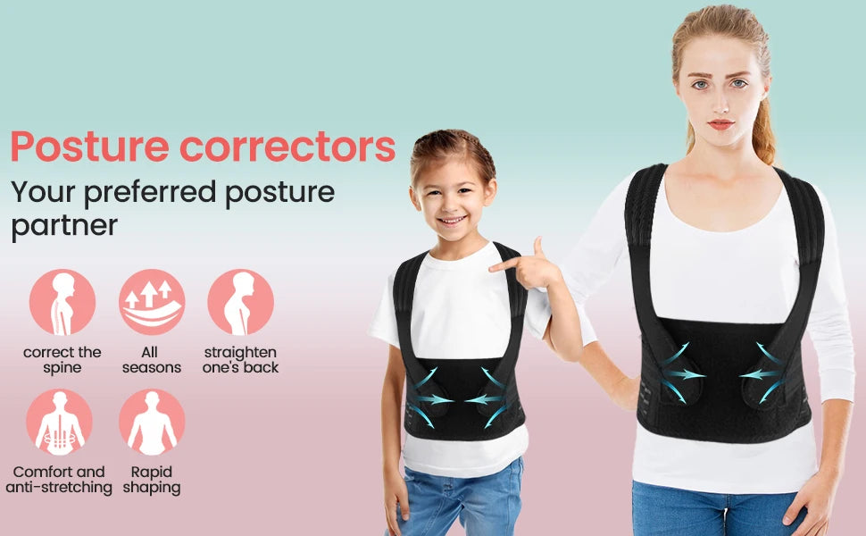 Adjustable Posture Corrector Brace for Kids and Teens - 19