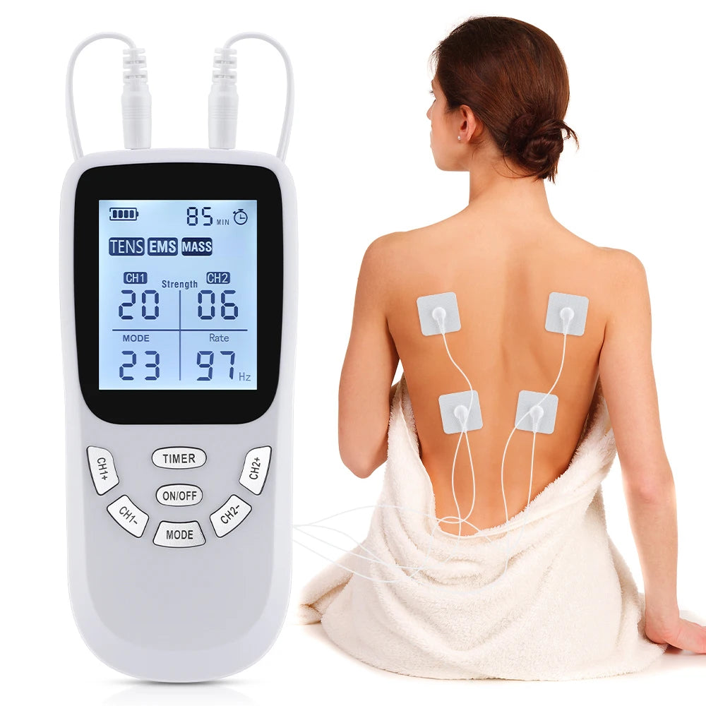 Dual-Channel TENS & EMS Muscle Stimulator for Pain Relief
