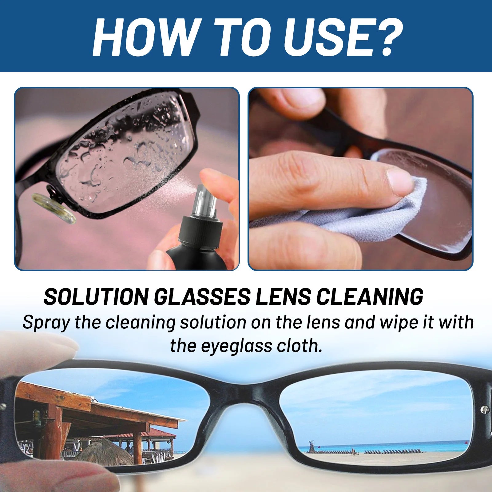 Anti-Scratch Lens Cleaning Spray for Glasses and Optics - 3