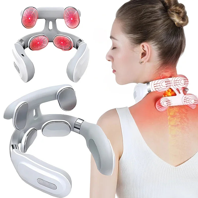 Electric Pulse Neck and Shoulder Massager with Heat Therapy - 1