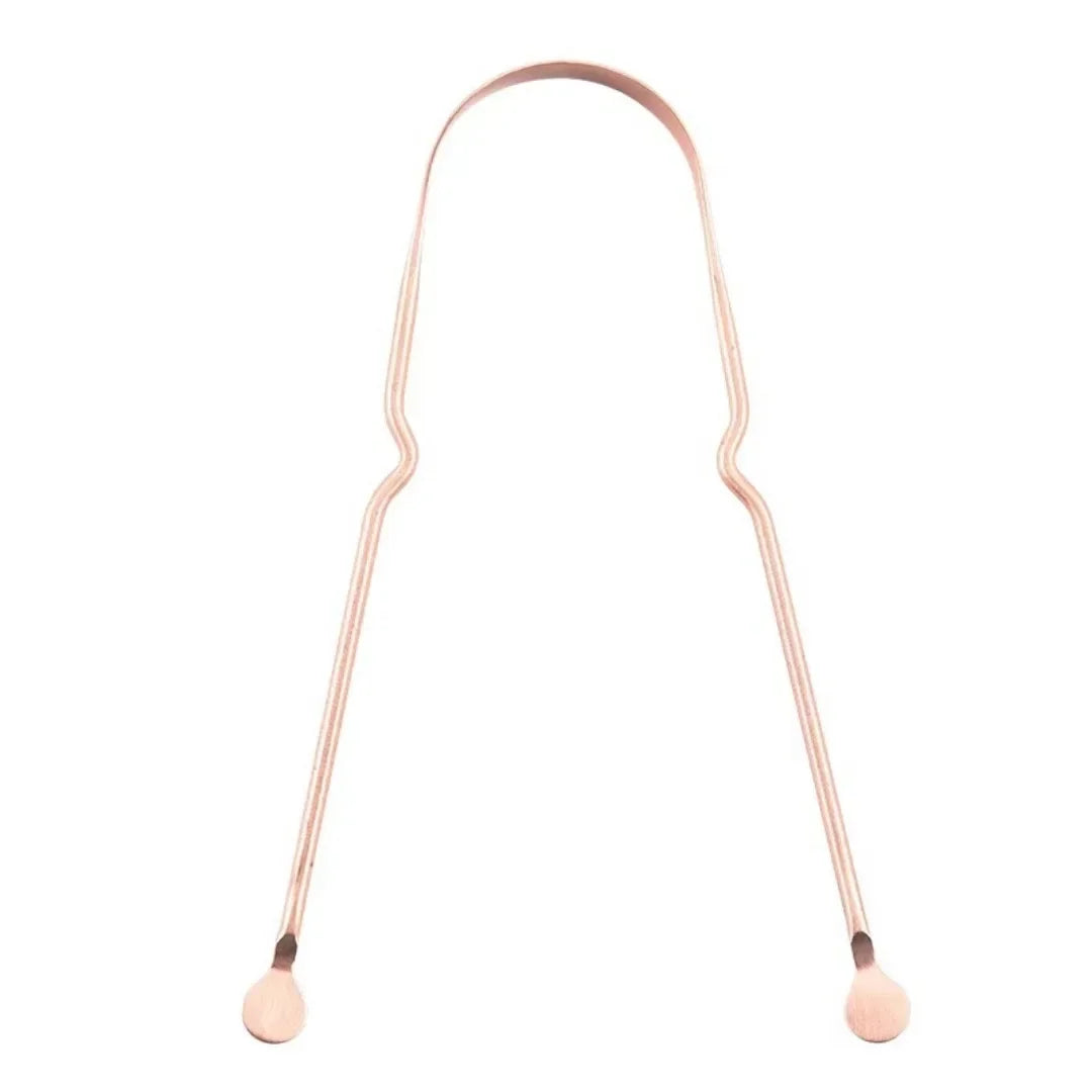 Pure Copper Tongue Scraper for Fresh Breath and Oral Hygiene - 17