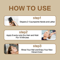 Instant Light Brown Hair Dye Shampoo for Gray Coverage