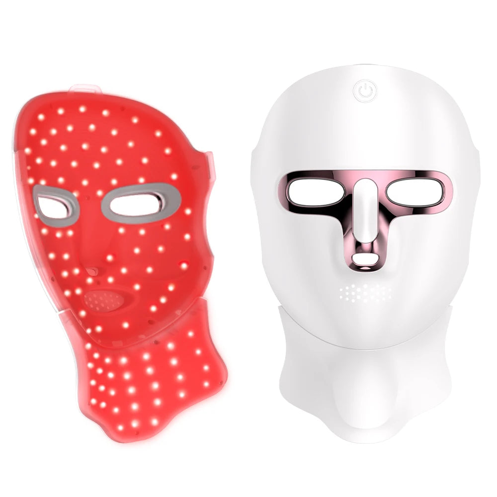 7-Color LED Light Therapy Facial and Neck Mask - 24