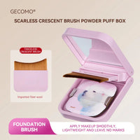 Portable Traceless Makeup Brush and Puff Case with Mirror
