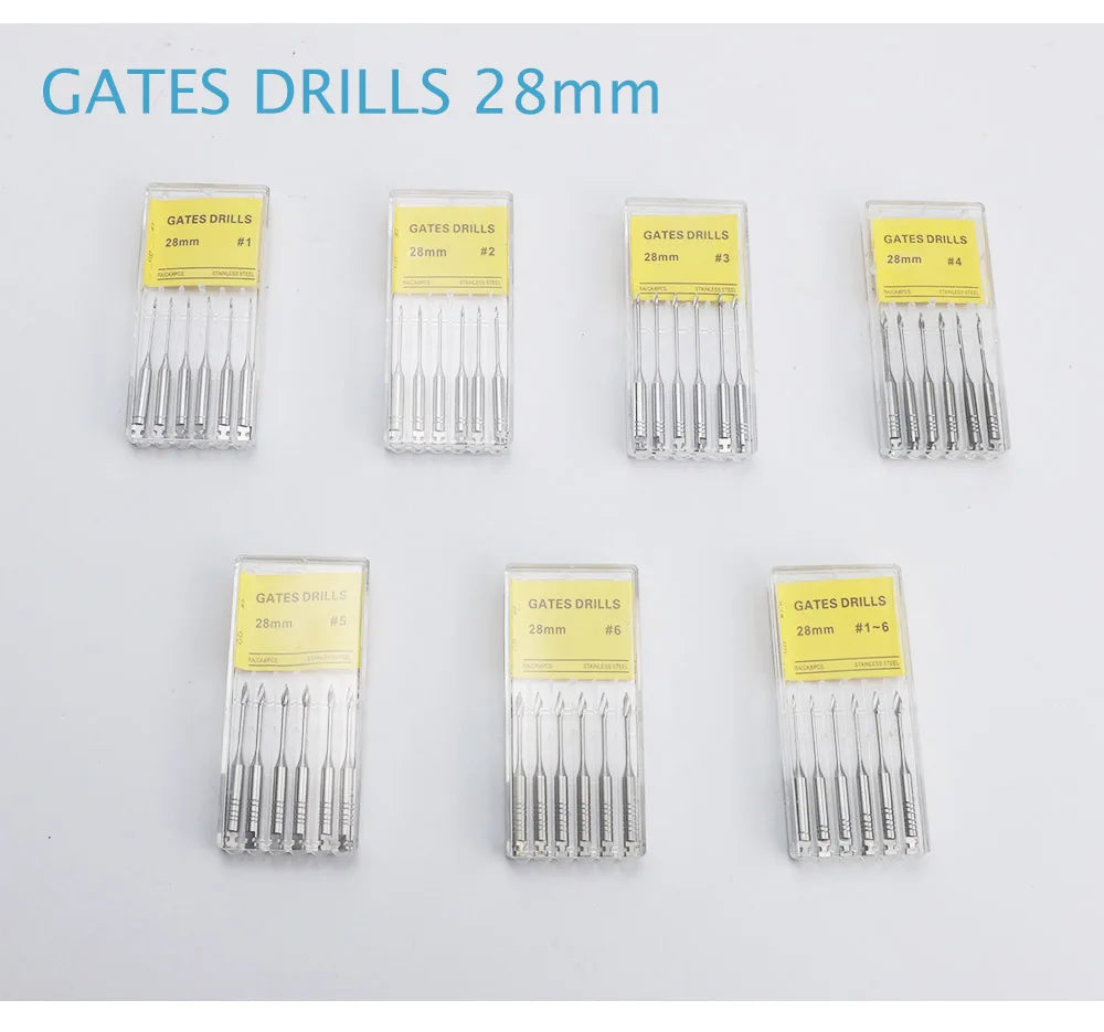 Dental Peeso Reamer Drill Bits for Endodontic Procedures (6-Pack) - 7