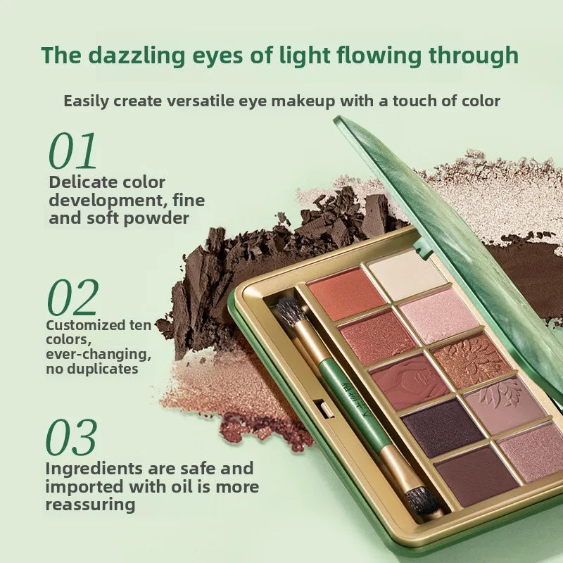 10-Color Waterproof Shimmer and Matte Eyeshadow Palette - 5
