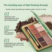 10-Color Waterproof Shimmer and Matte Eyeshadow Palette