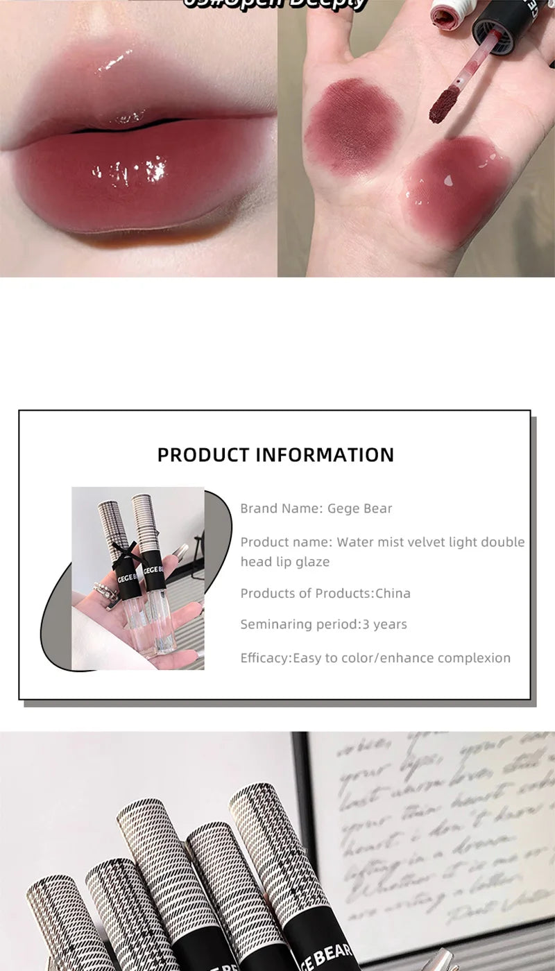 Dual-Ended Water-Matte Lip Tint and Gloss - 17