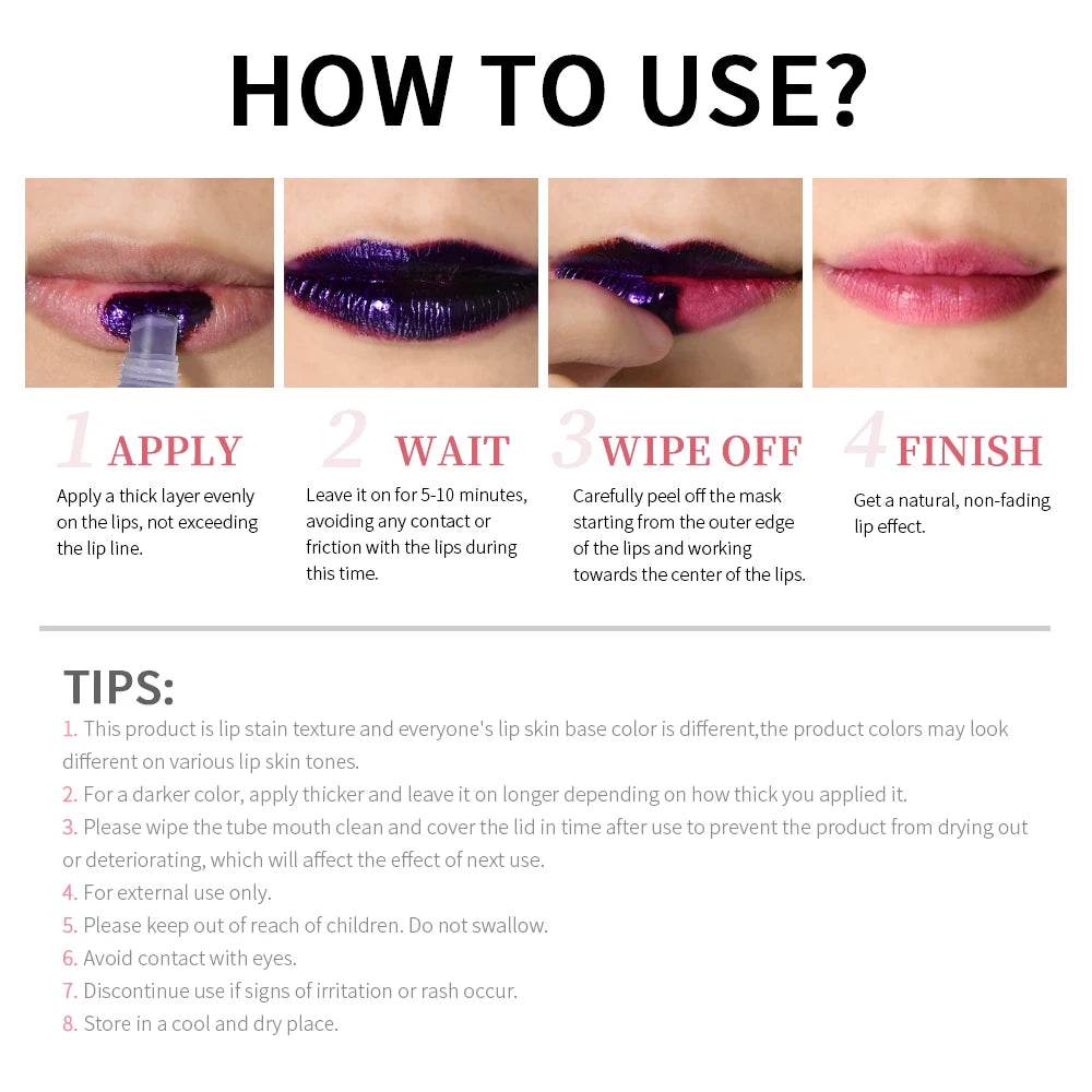 Waterproof Peel-Off Matte Lip Stain - 6