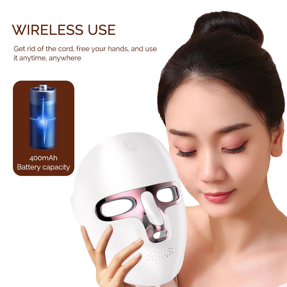 7-Color Photon LED Face and Neck Rejuvenation Mask - 28