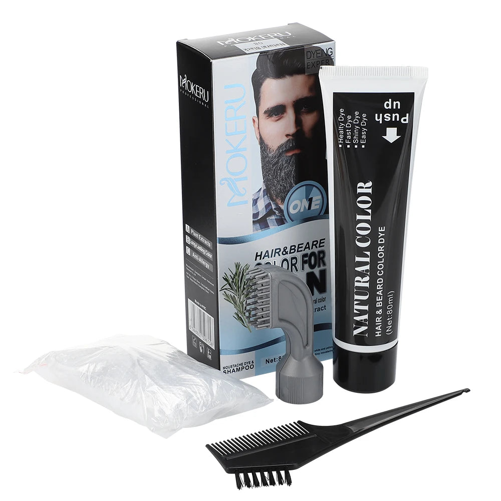 Permanent Beard and Hair Darkening Dye Cream - 18